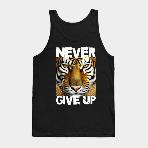 "Never Give Up" Tank Top by la chataigne qui vole ⭐⭐⭐⭐⭐